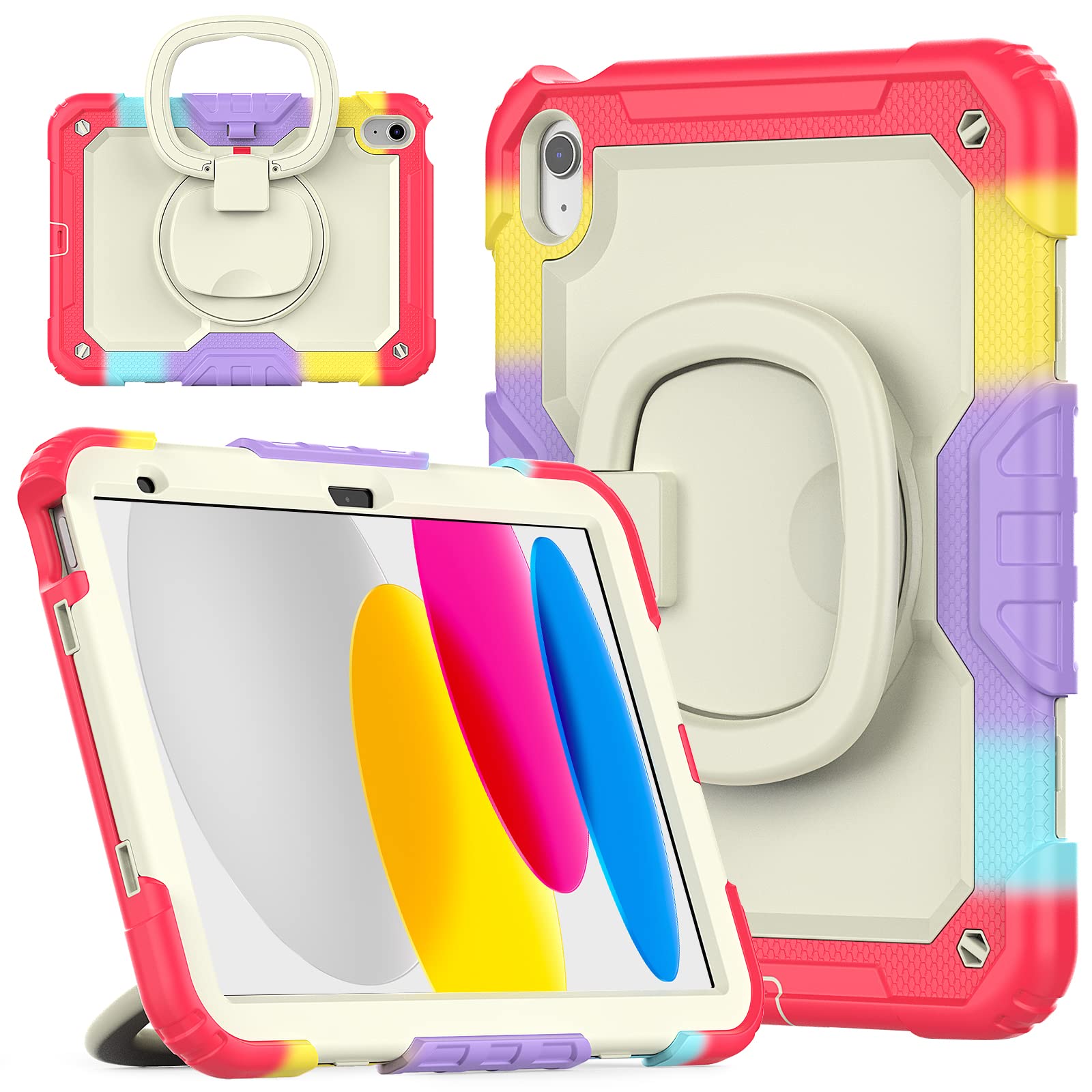 iPad第10世代 (2022) 本体+ケース+保護フィルム付き Amazon.co.jp: For 2022モデルiPad10保護フィルム付きケース2022